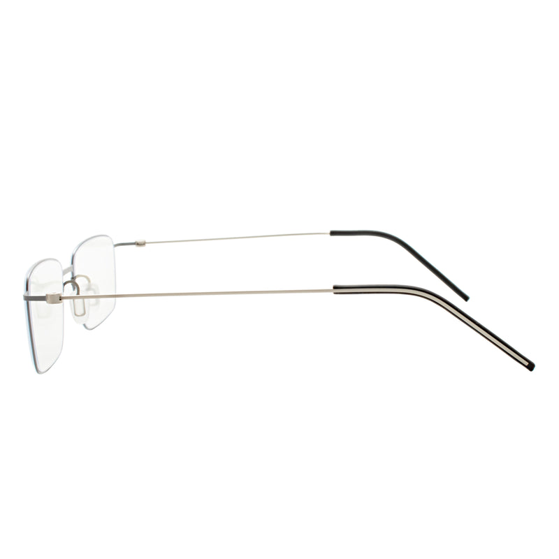 Fisher Rectangle Rimless Glasses
