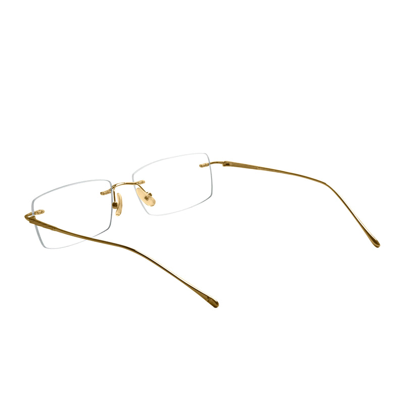 Everett Rectangle Metal Rimless Glasses
