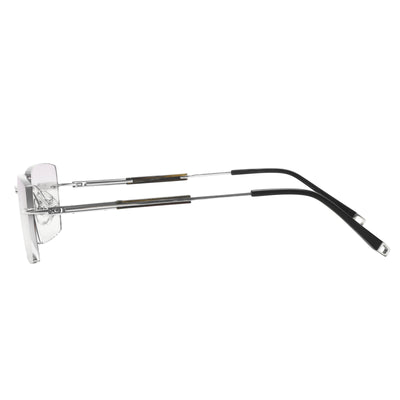Murphy Rectangle Titanium Rimless Glasses