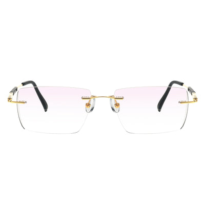 Justice Rectangle Titanium Rimless Glasses