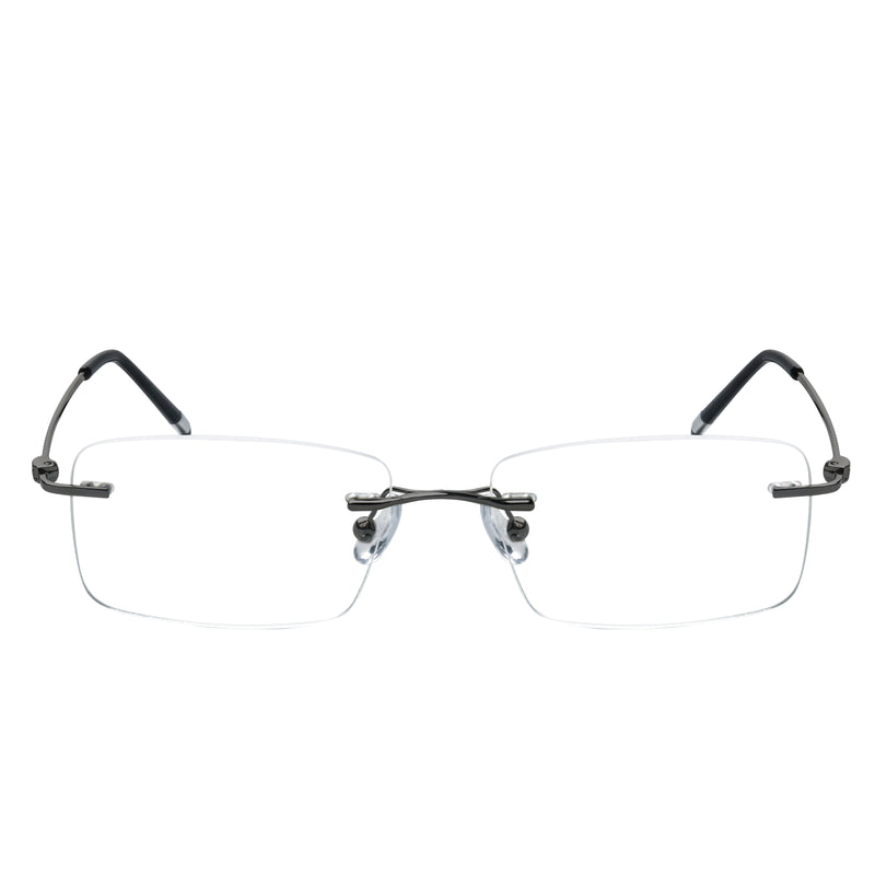Nicholas Rectangle Rimless Glasses