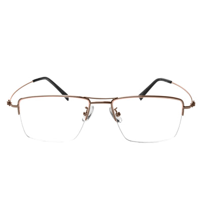 Bennett Rectangle Metal Half-rim Glasses