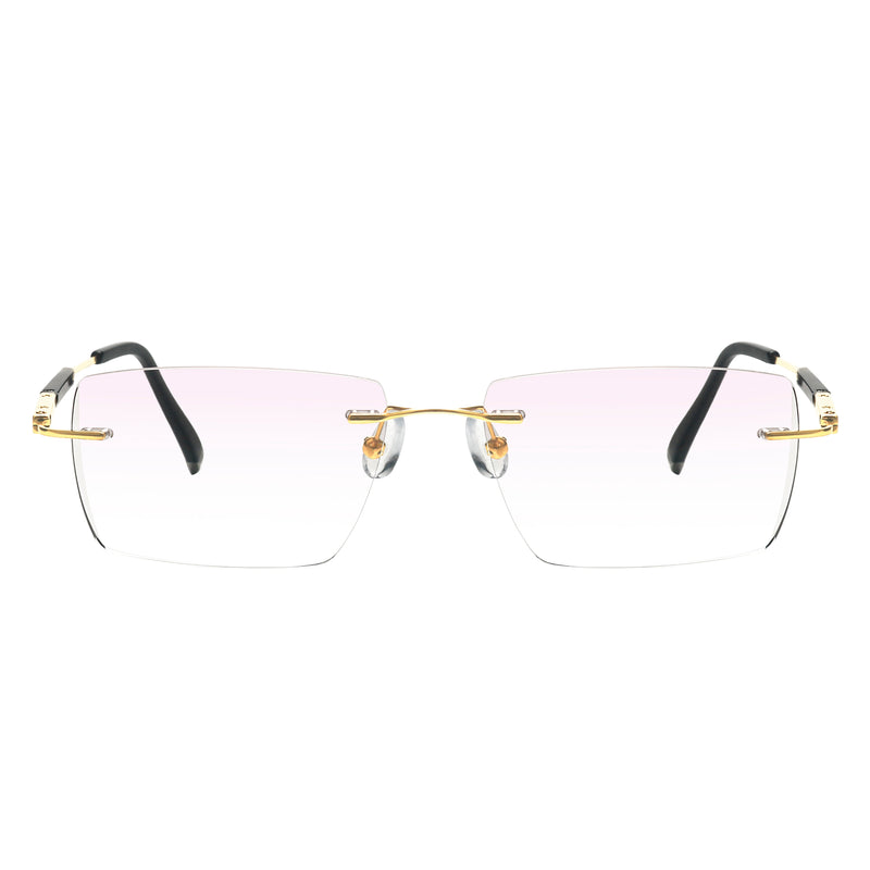 Murphy Rectangle Titanium Rimless Glasses