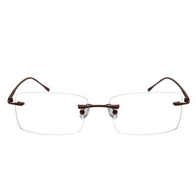 Everett Rectangle Metal Rimless Glasses